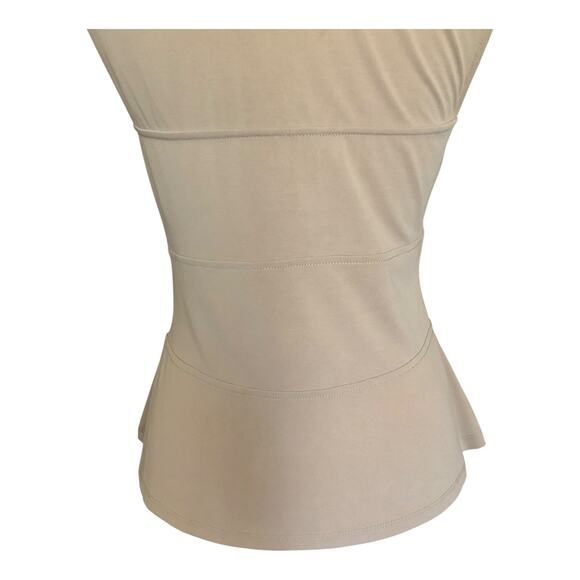 BCBGMAXAZRIA Amma Peplum Top V-neck Sleeveless Stretch Blouse Women's XXS - Picture 5 of 10